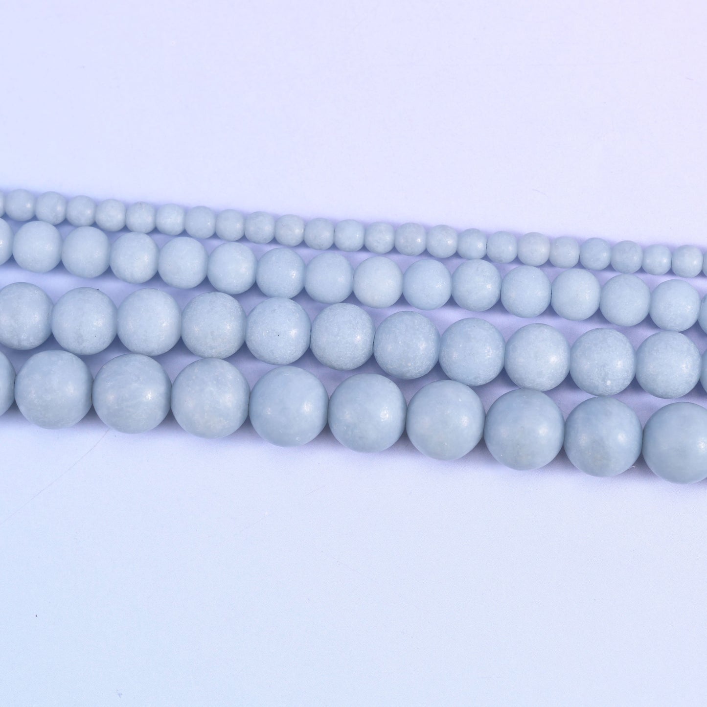 Angelite Matte Round Beads 4mm 6mm 8mm 10mm Jewelry Making 15 Inch Strand
