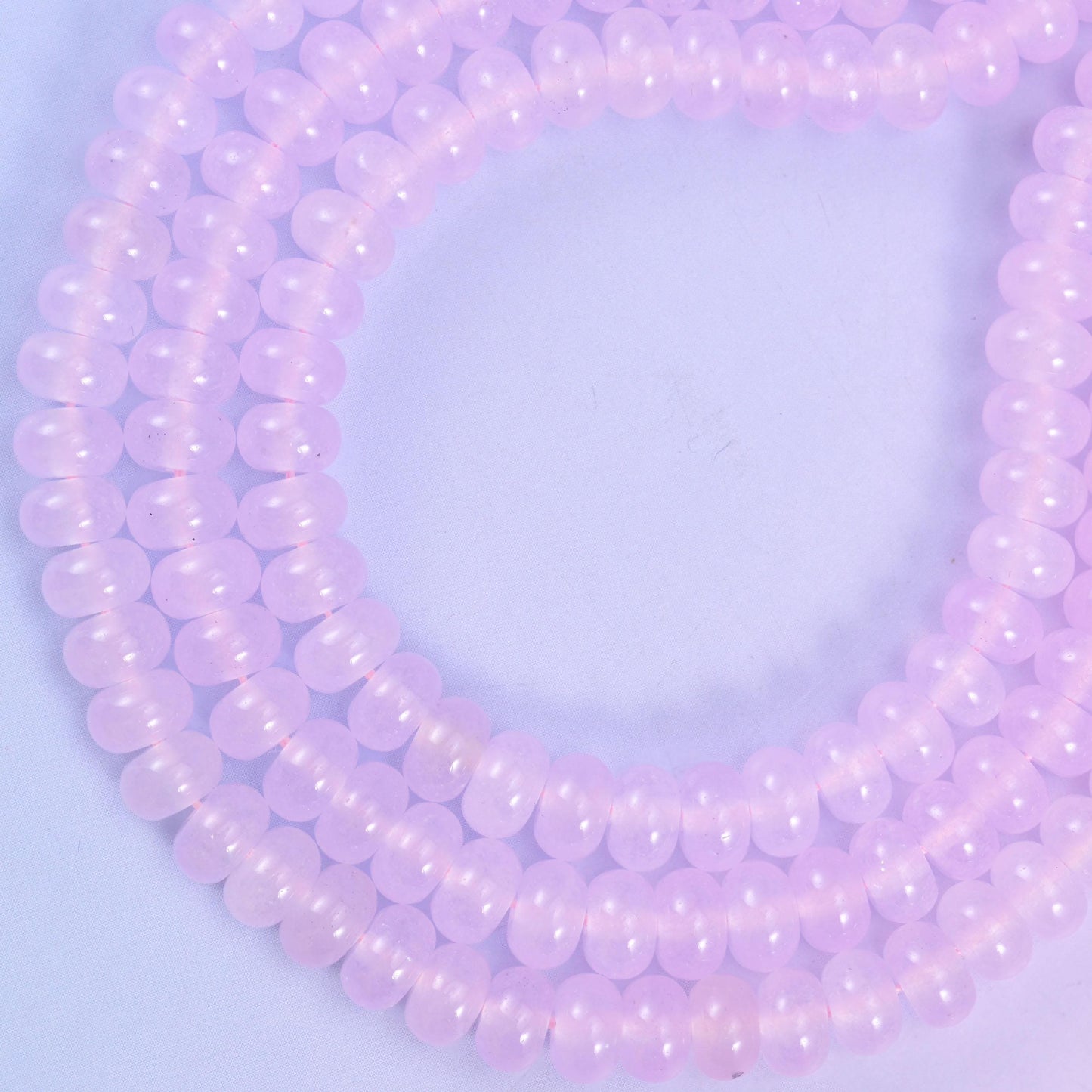 Baby Pink Dyed Jade Smooth Rondelle Beads 5x8mm, approximately 75 beads
