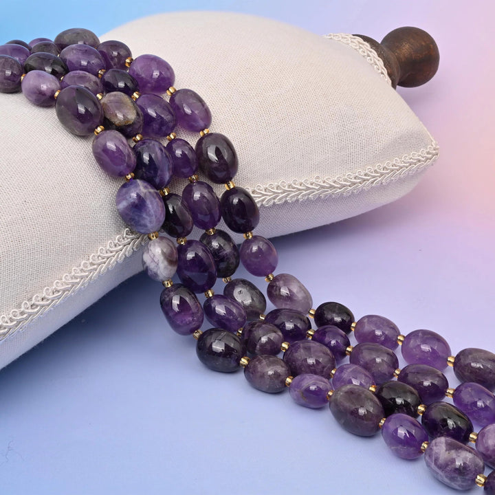 Purple Amethyst Oval Nugget Beads 10-17mm