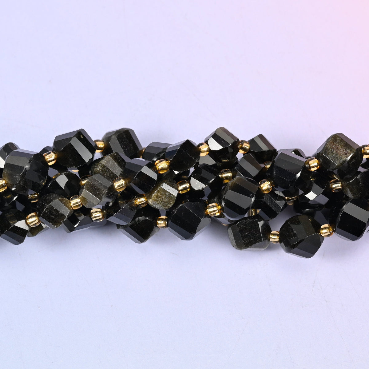 Gold Obsidian beads, sold per 15 inch strand