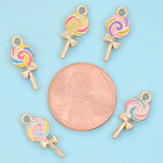 Brass, 18K Gold Filled, beads, lollipop, 16 x 7mm