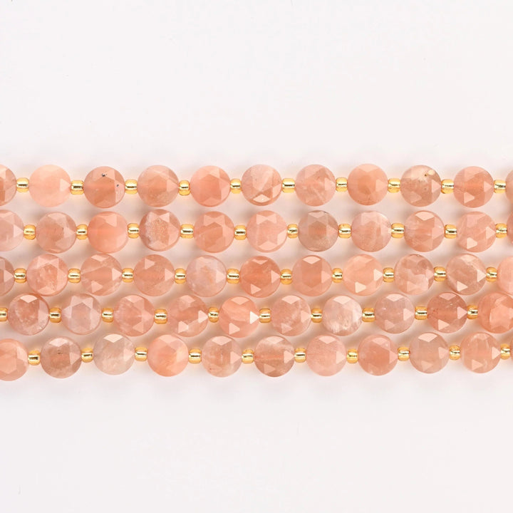 Gemstone coin and disc beads in 6mm, 8mm and 10mm sizes.