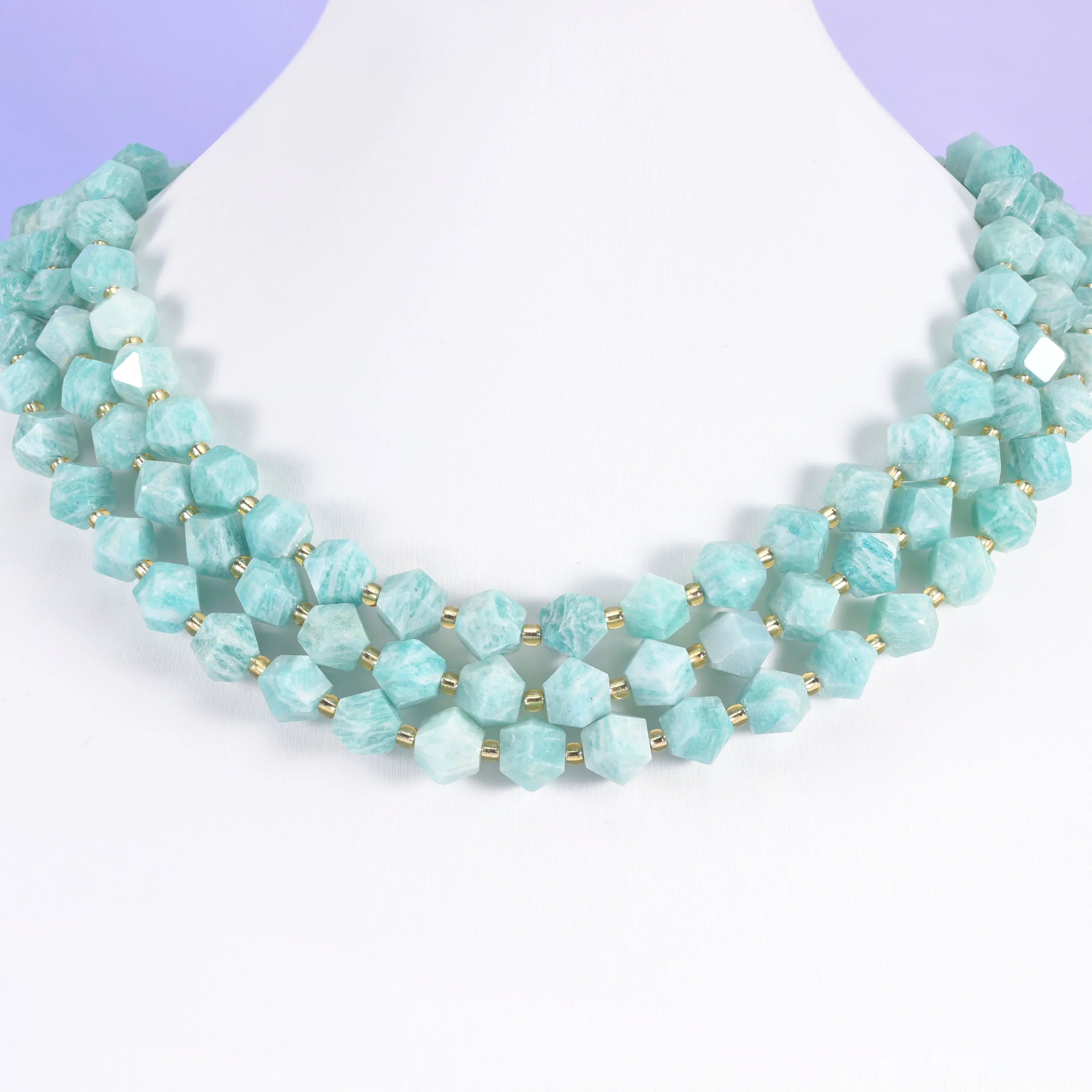 Diamond Rhombus Gemstone Beads, one stone choice per strand.