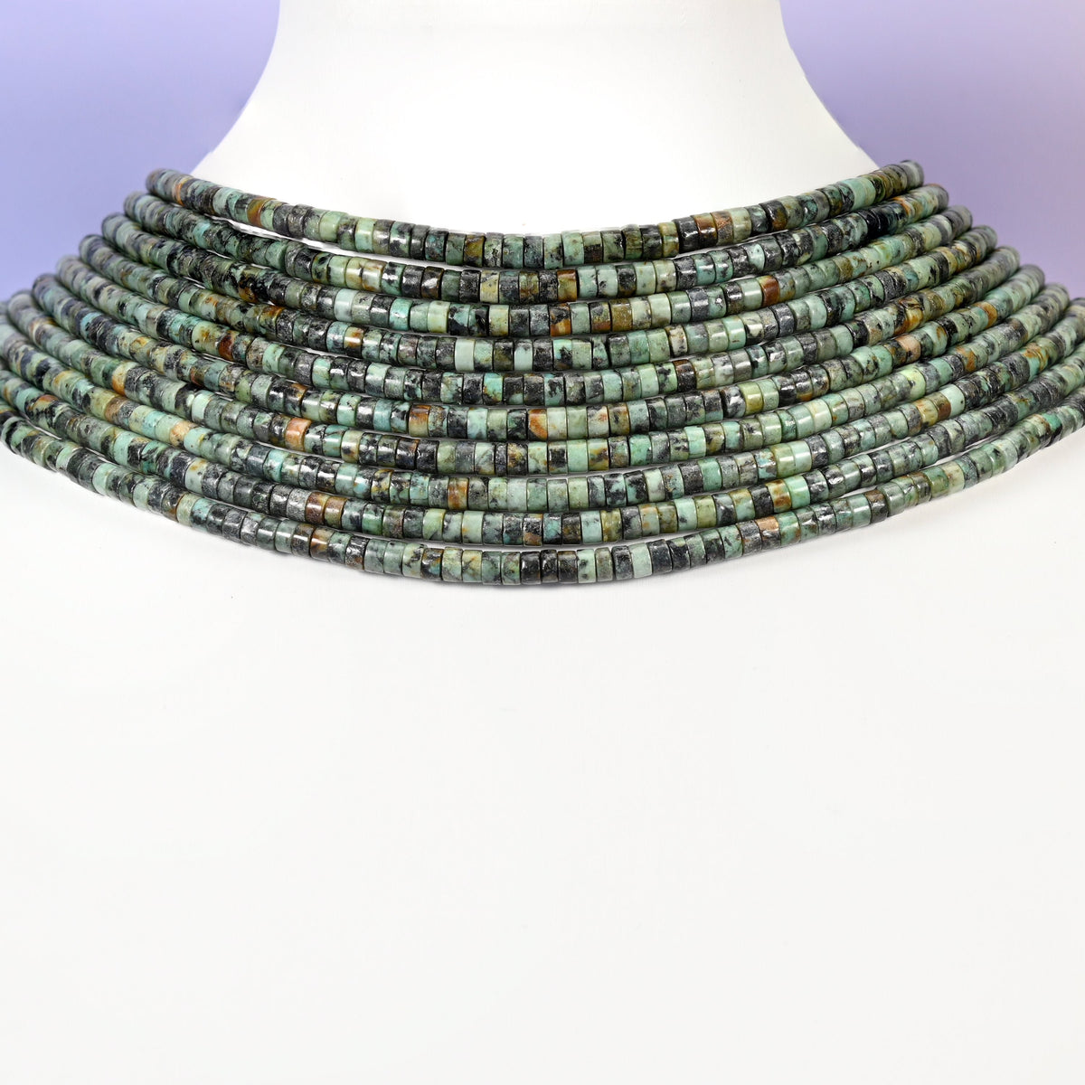 African Howlite beads, smooth heishi disc, 2x4mm