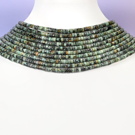 African Howlite beads, smooth heishi disc, 2x4mm