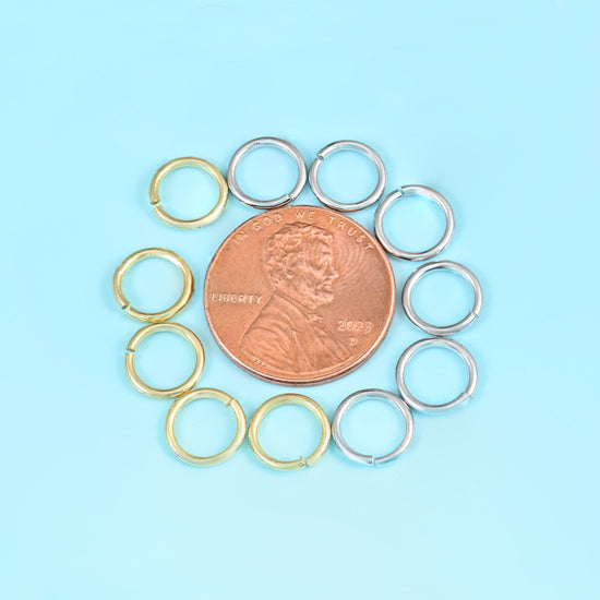 18K gold filled open round jump rings, lead free and nickel free