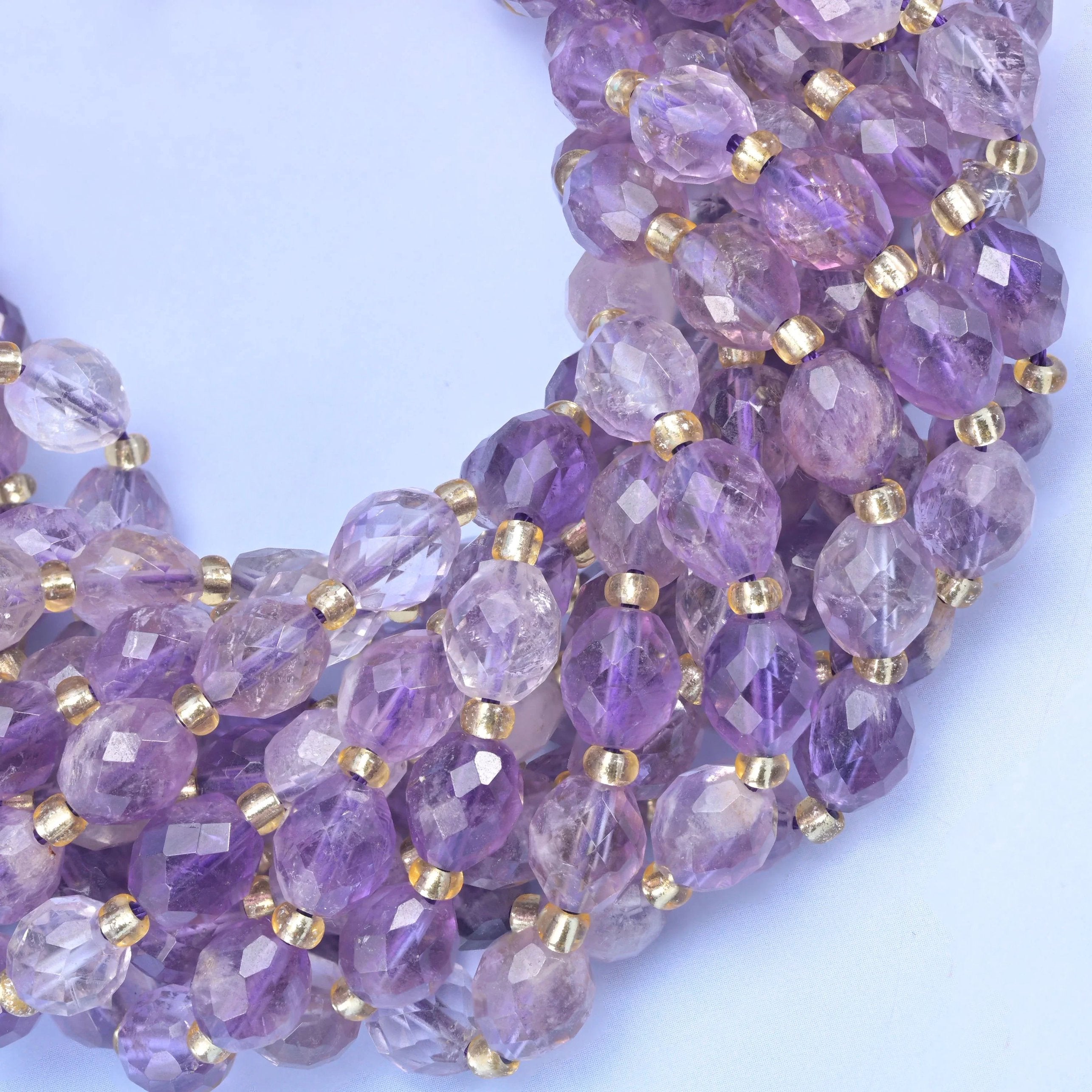 Amethyst rutilated quartz beads, hole approximately 1.0mm