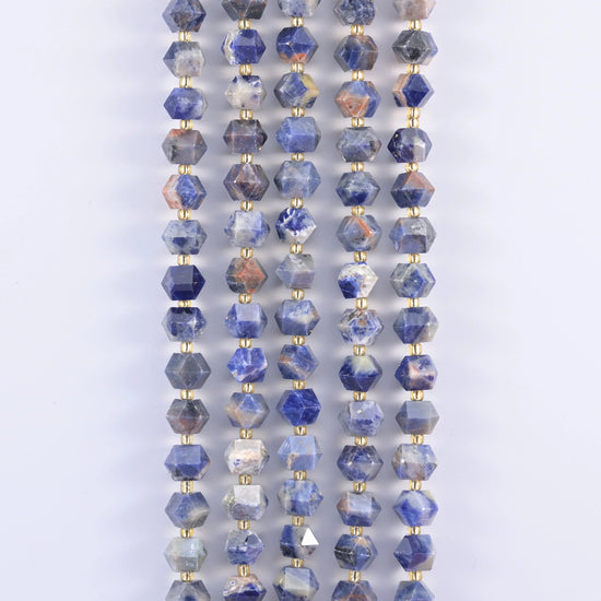 10mm faceted rhombus gemstone beads for DIY jewelry making.