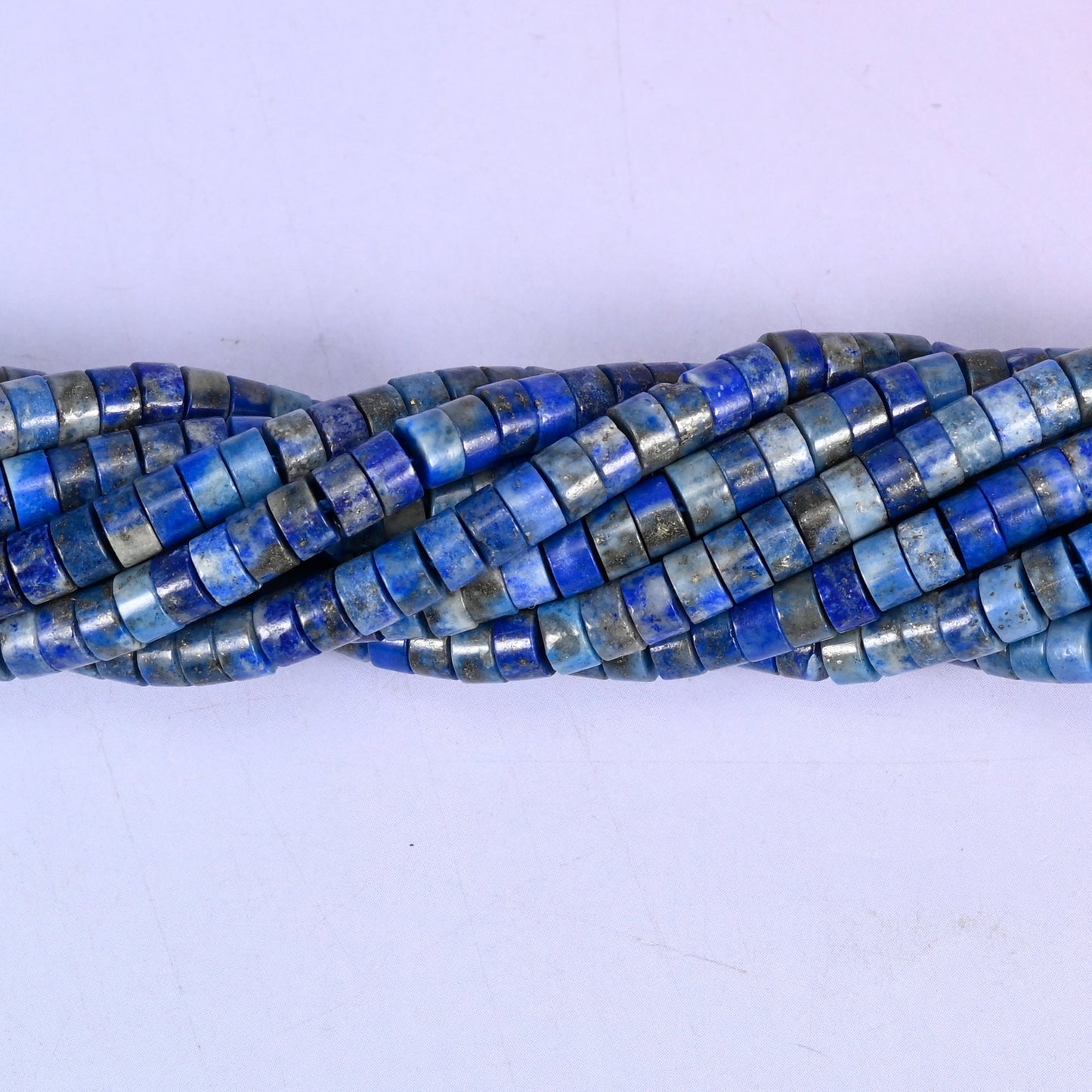 Lapis Smooth Heishi Disc Beads: Jewelry Making Supply, 15.5 Inch Strand