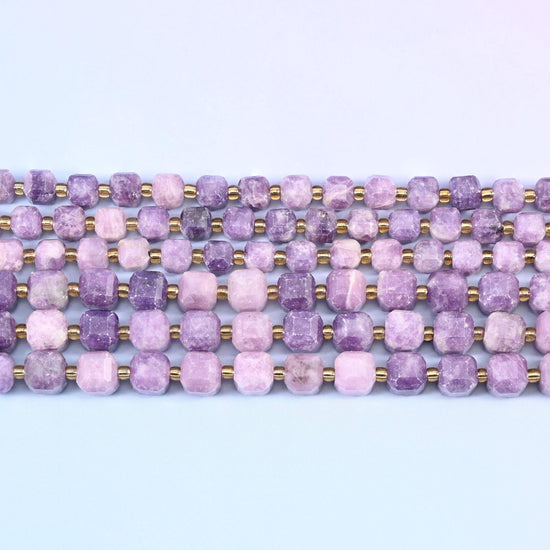 Lepidolite in lilac and dusty violet with pink-white zoning