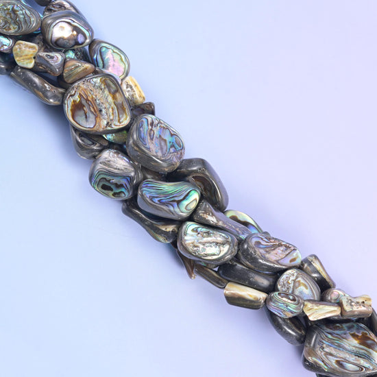 Abalone Shell Freeform Nugget Beads 10-16mm to 25-29mm, hole approximately 1.0mm, +/- 0.2mm, centre drilled