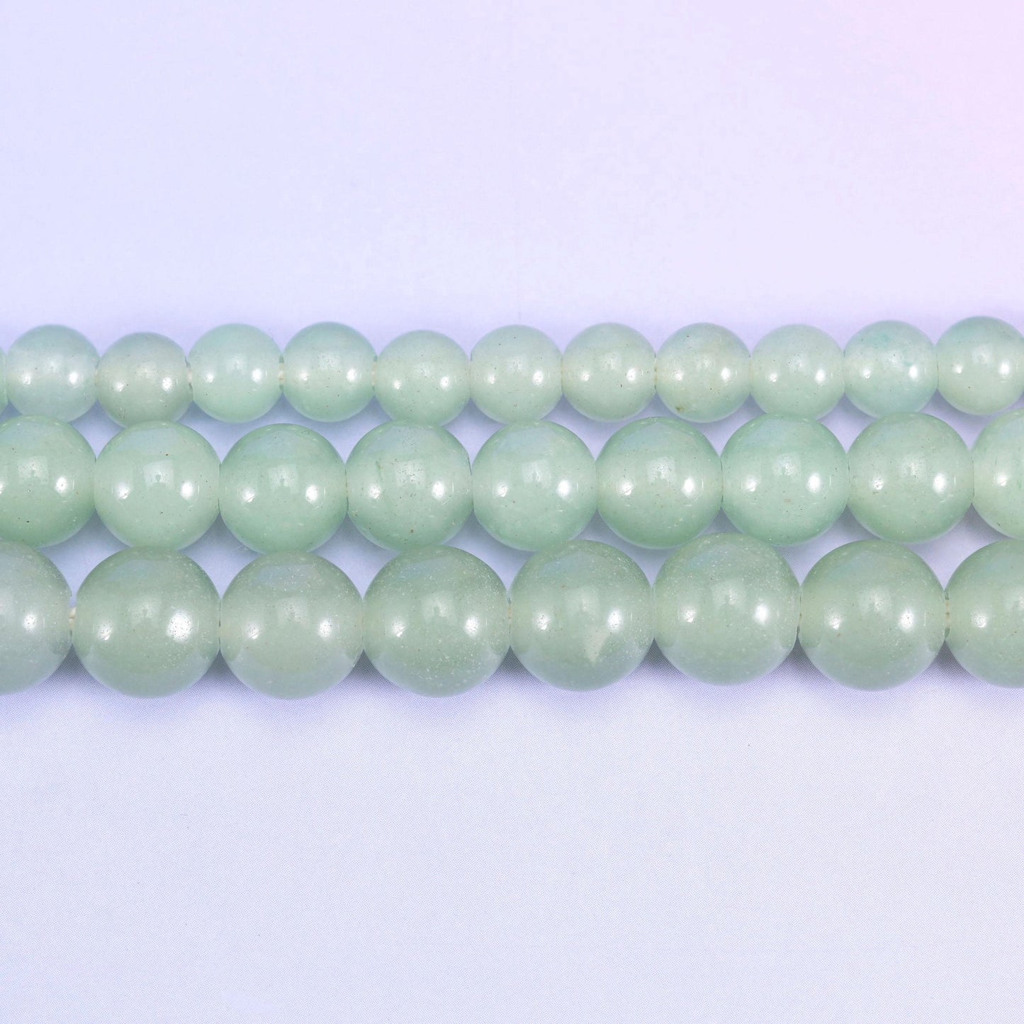 Green Aventurine Large Hole Round Beads 6mm 8mm 10mm, 8 inch and 15 inch options