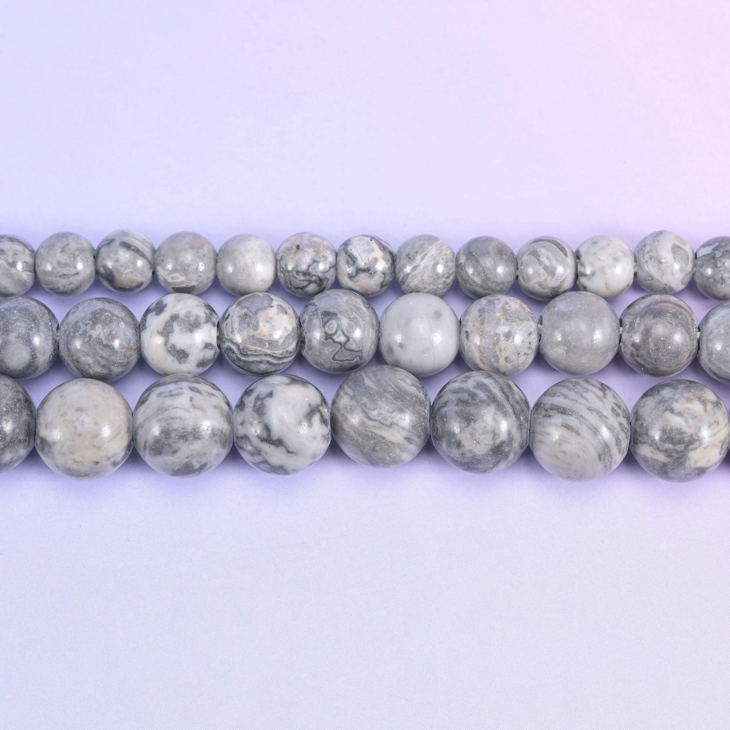 Map Jasper beads, smooth round, 6mm, 8mm and 10mm