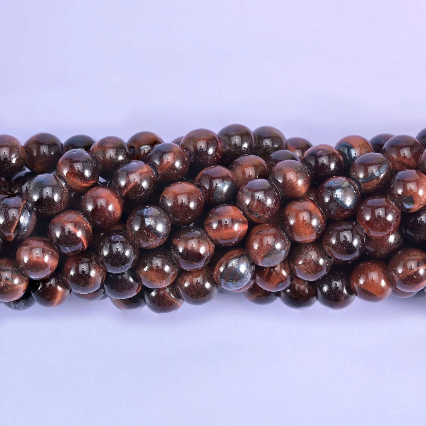 Red Tiger Eye Large Hole Beads 6mm 8mm 10mm, 8 inch half strand