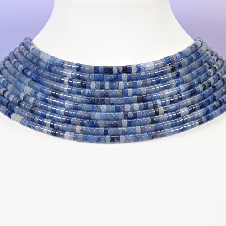 Blue Aventurine beads, heishi disc, 2x4mm