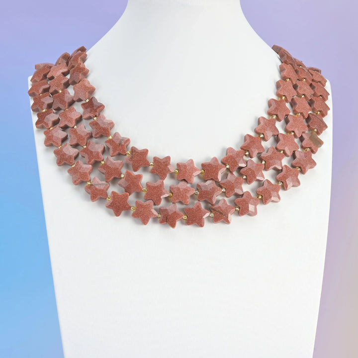 Gold Sandstone beads, faceted star shape, 14mm, man-made glass.