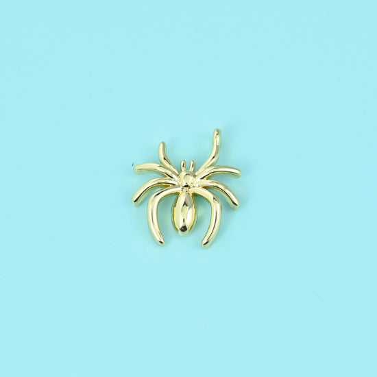 Brass beads, spider, 13x11.25mm