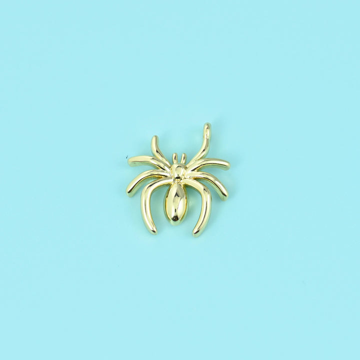 Brass beads, spider, 13x11.25mm