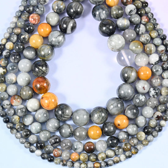 Eagle Eye Jasper Round Beads, hole approximately 1.0-1.2mm