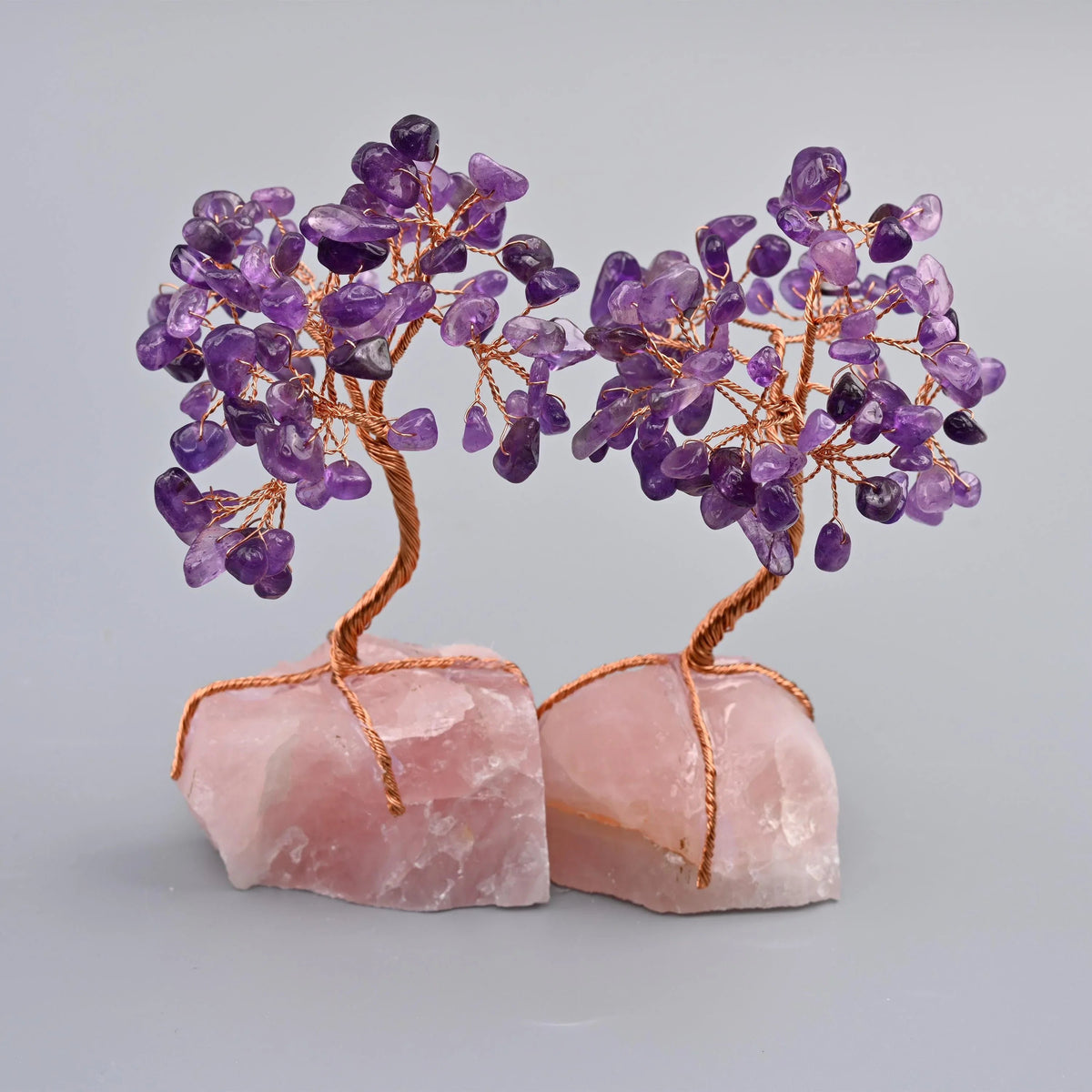 Rose quartz gemstone tree, approximately 7.8 ounces
