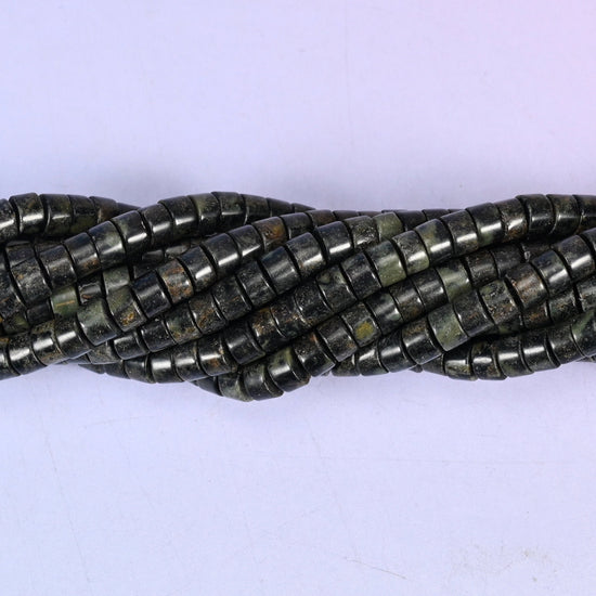 Kambaba Jasper Smooth Heishi Disc Beads, sold per 15.5 inch strand