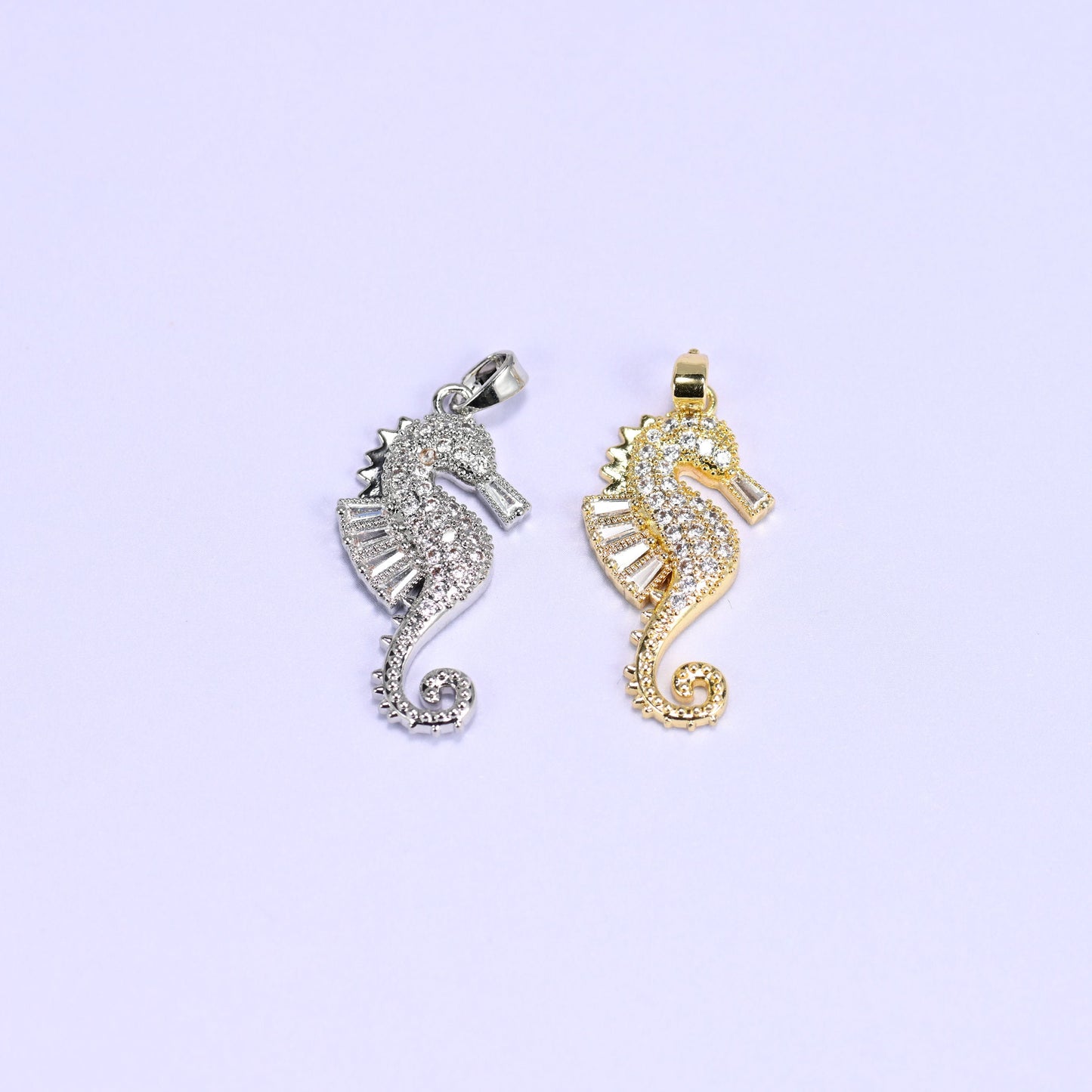 Sea Horse Zircon Charms