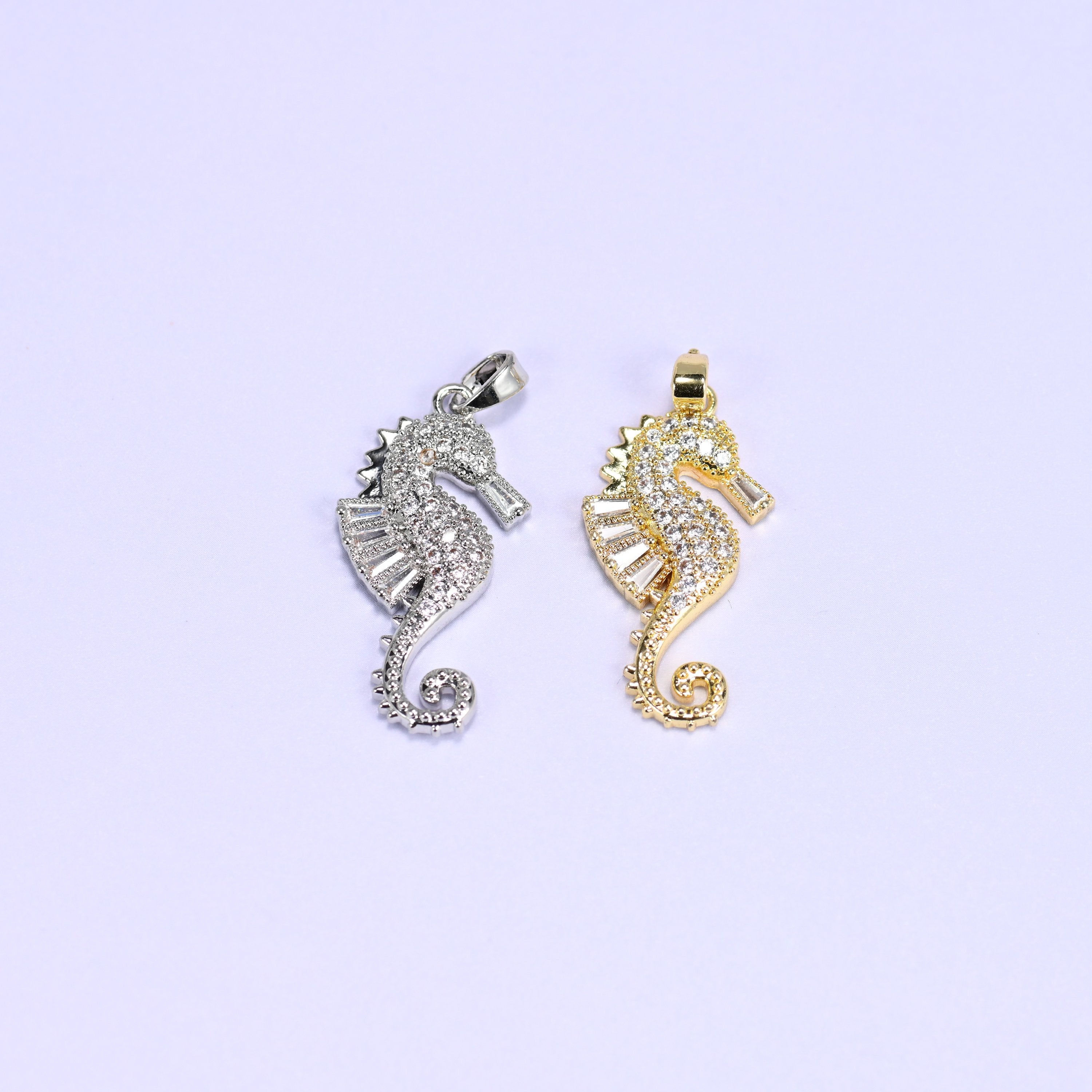 Sea Horse Zircon Charms
