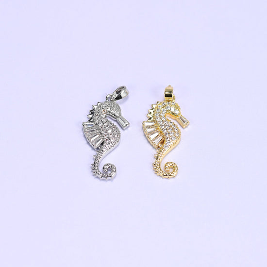 Sea Horse Zircon Charms