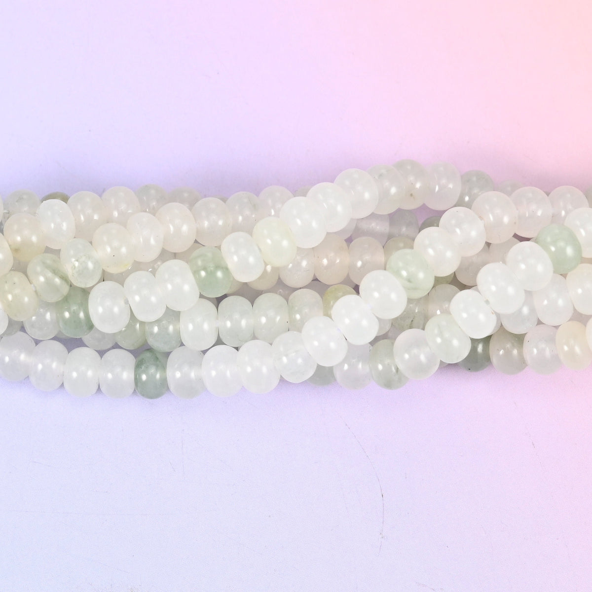 Tianshan Jade Smooth Rondelle Beads, sold per 15.5 inch strand