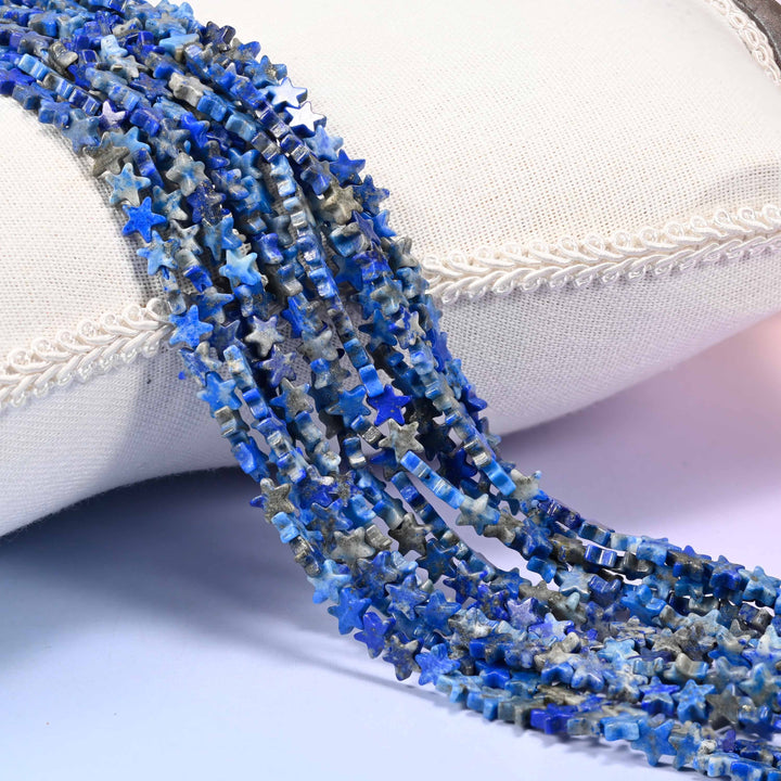 Lapis Lazuli Flat Star Beads