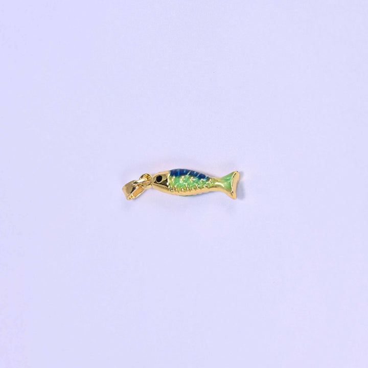Enamel Blue Green Fish Charms