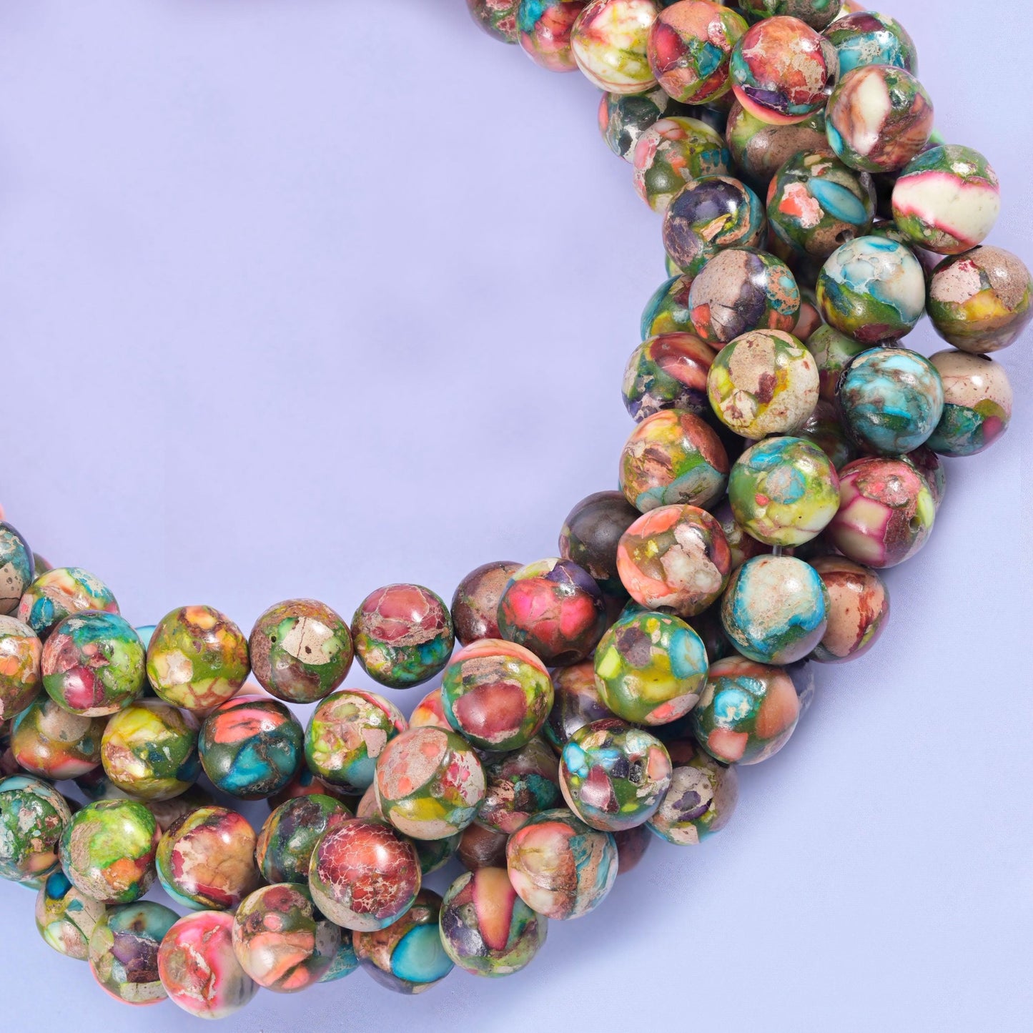 Sea sediment jasper beads, hole approximately 1.2mm