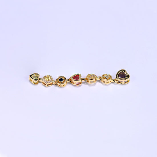 Purple Heart Multicolor Zircon Pendants, sold individually