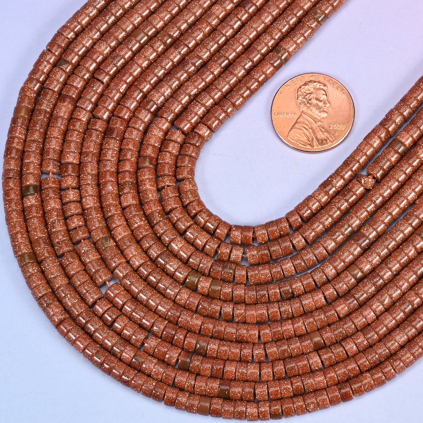 Gold Sandstone Smooth Heishi Disc Beads: Jewelry Making Supply, 15.5 Inch Strand