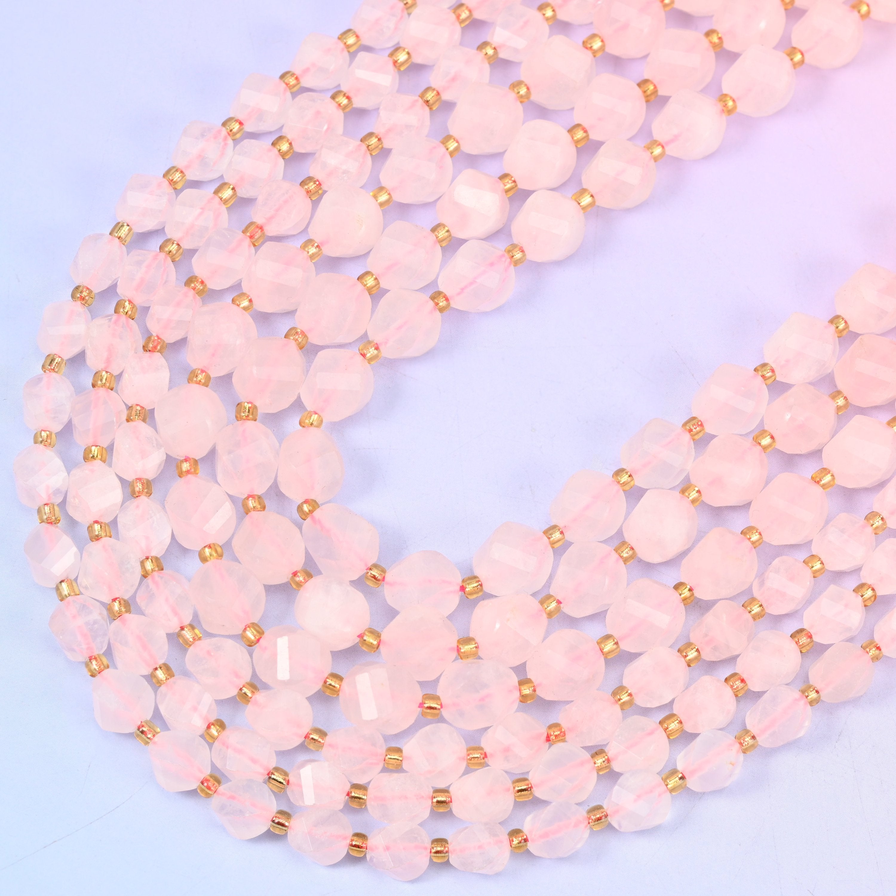 Rose Quartz in milky blush pink
