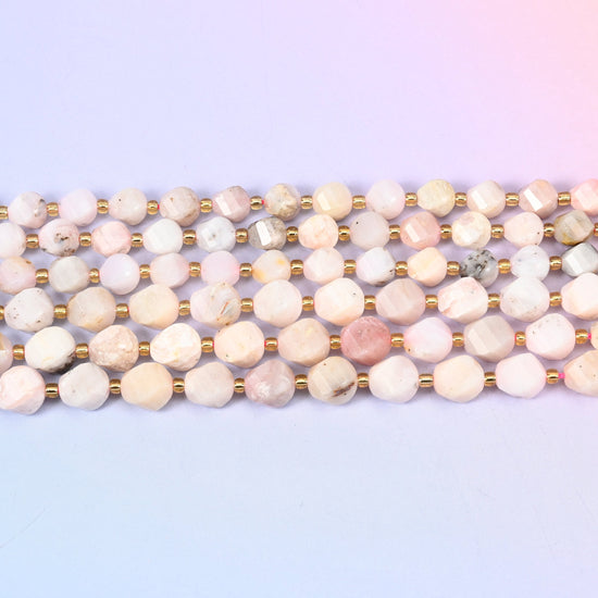 Pink Opal in soft blush pink drifting into cream and oatmeal