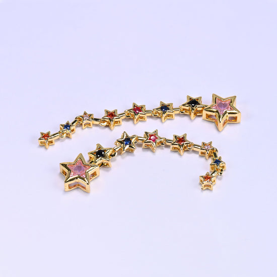 Shooting Star Multicolor Zircon Pendant, sold individually