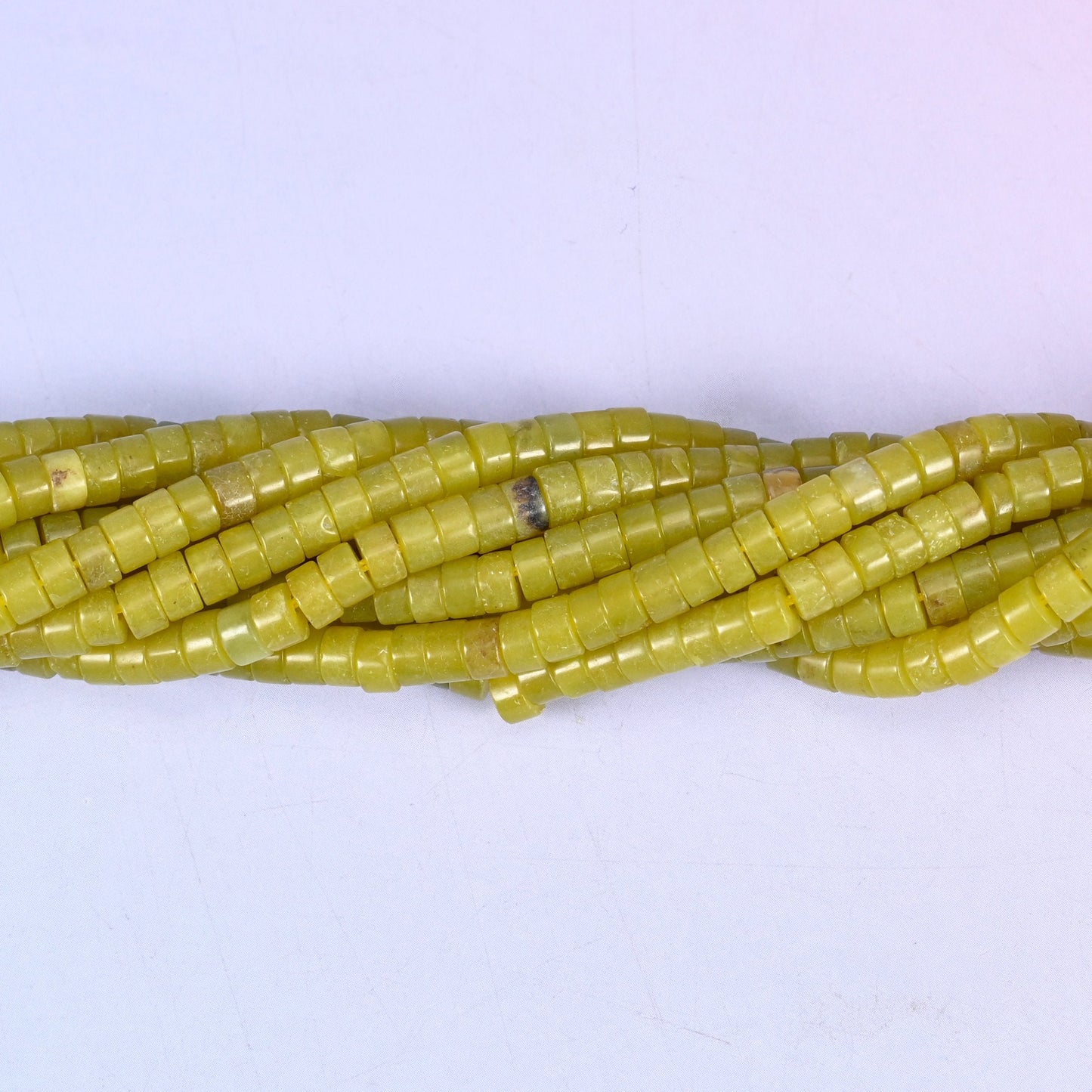 Lemon Jade Smooth Heishi Disc Beads for jewelry making