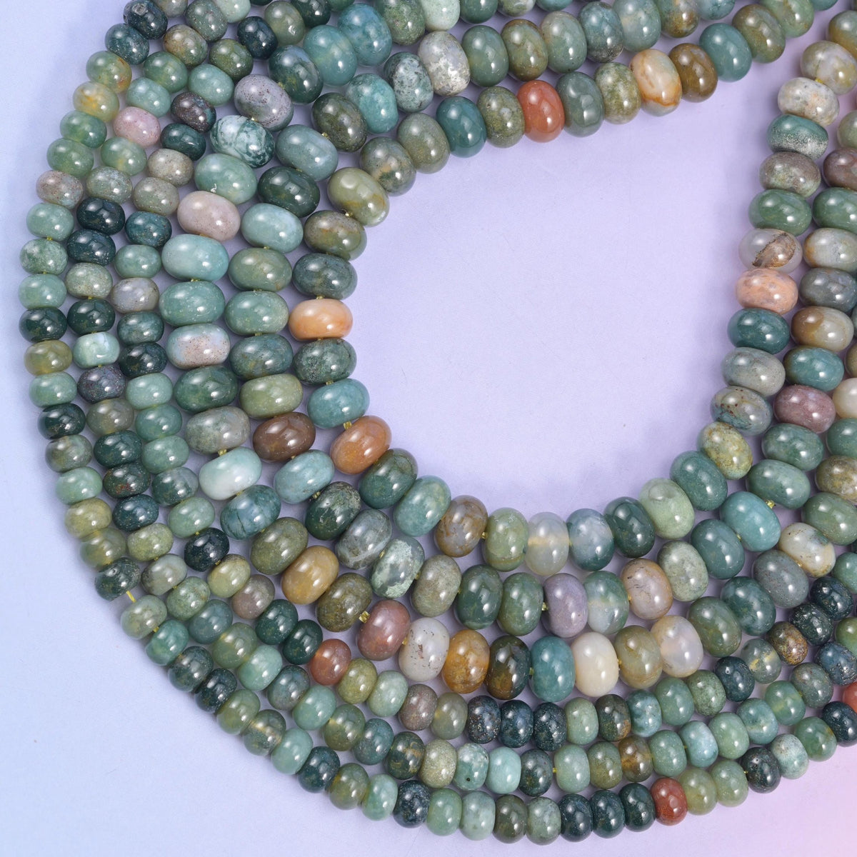 Indian Agate rondelle beads, 1.0mm to 1.2mm centre-drilled hole