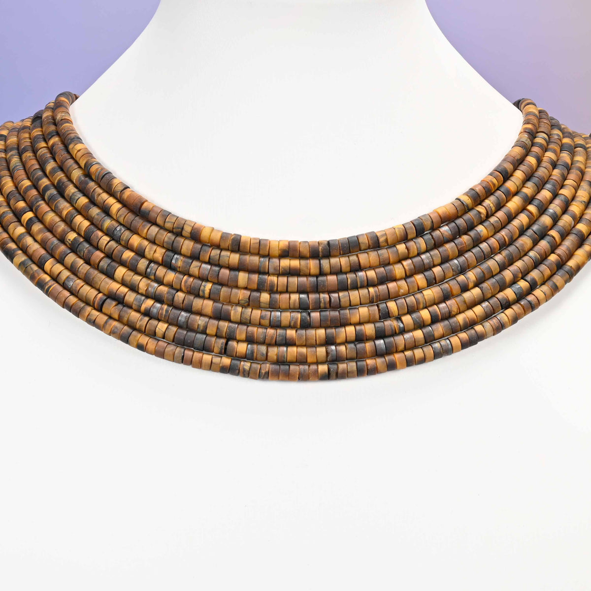 Tiger eye beads, heishi disc, 2x4mm