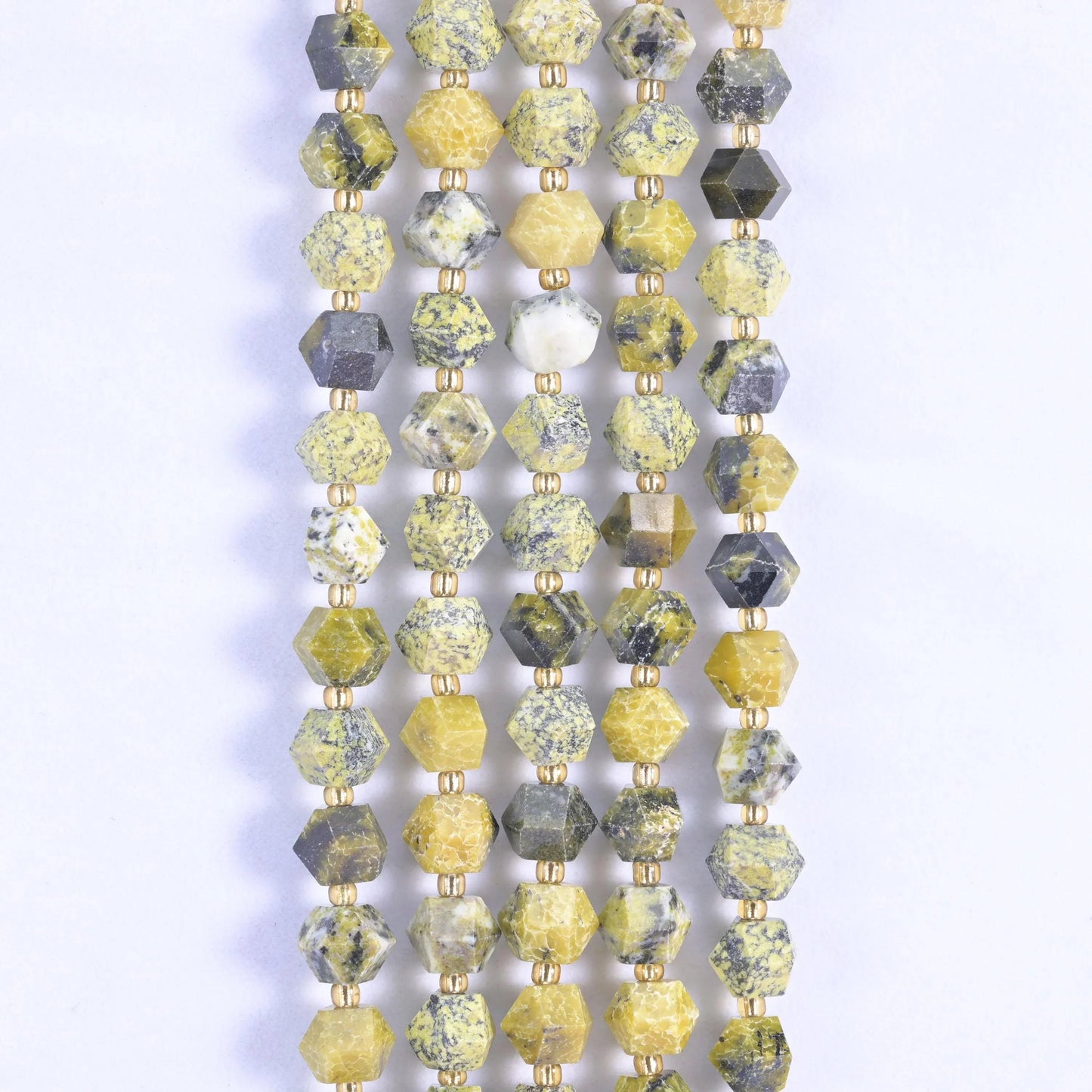 Yellow Howlite faceted diamond rhombus beads for jewelry making