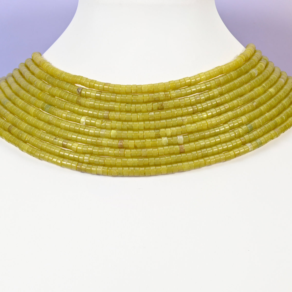 Lemon Jade beads, smooth heishi disc, 2x4mm