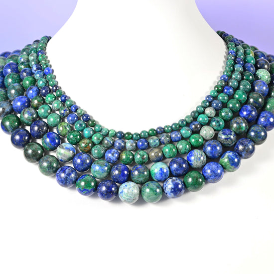 Phoenix Lapis beads, smooth round, 4mm, 6mm, 8mm, 10mm, 12mm