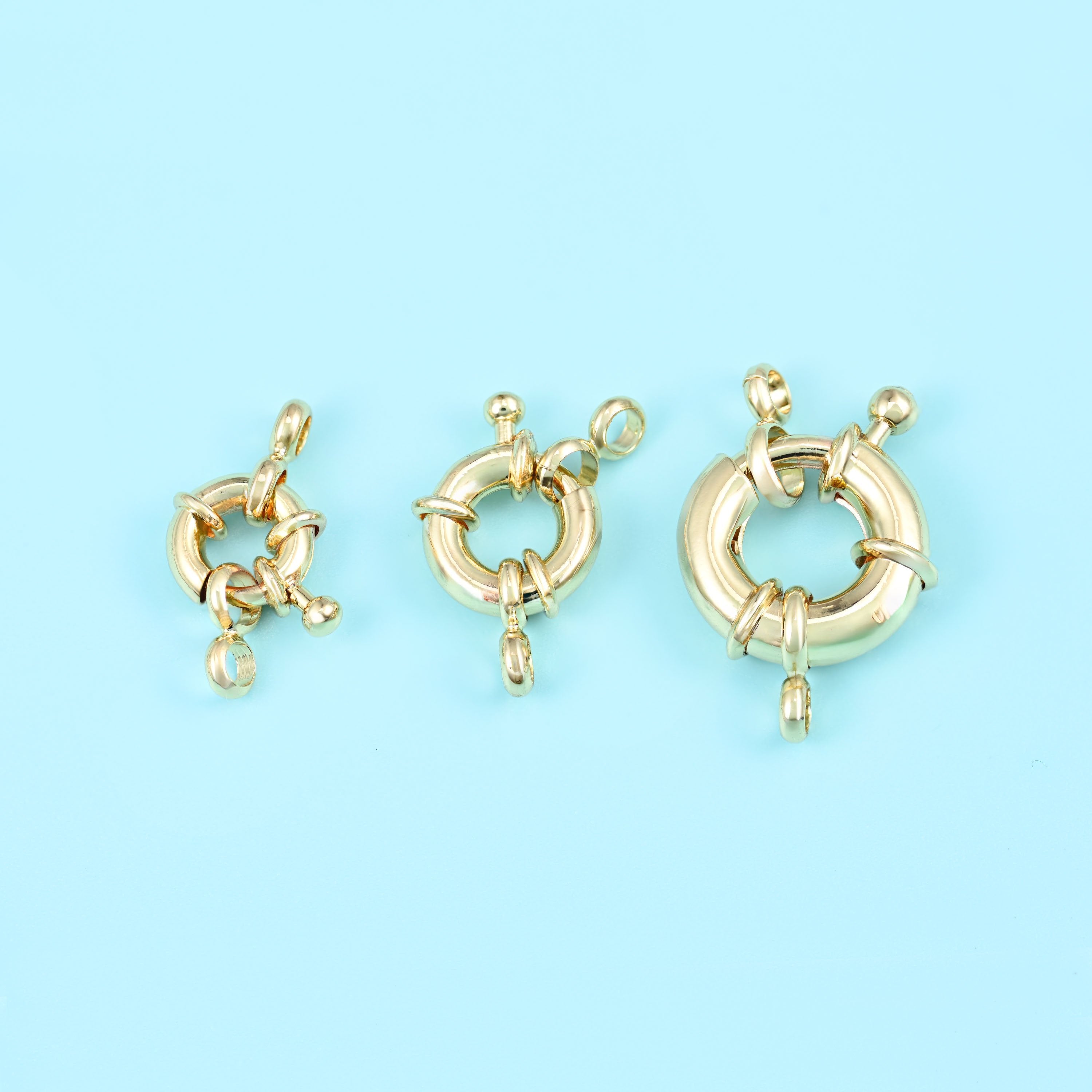 18K Gold Filled Round Spring Clasp