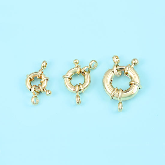 18K Gold Filled Round Spring Clasp