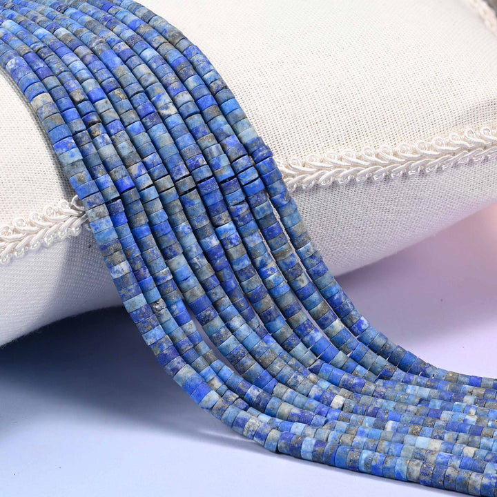 Matte Lapis Lazuli Heishi Disc Beads