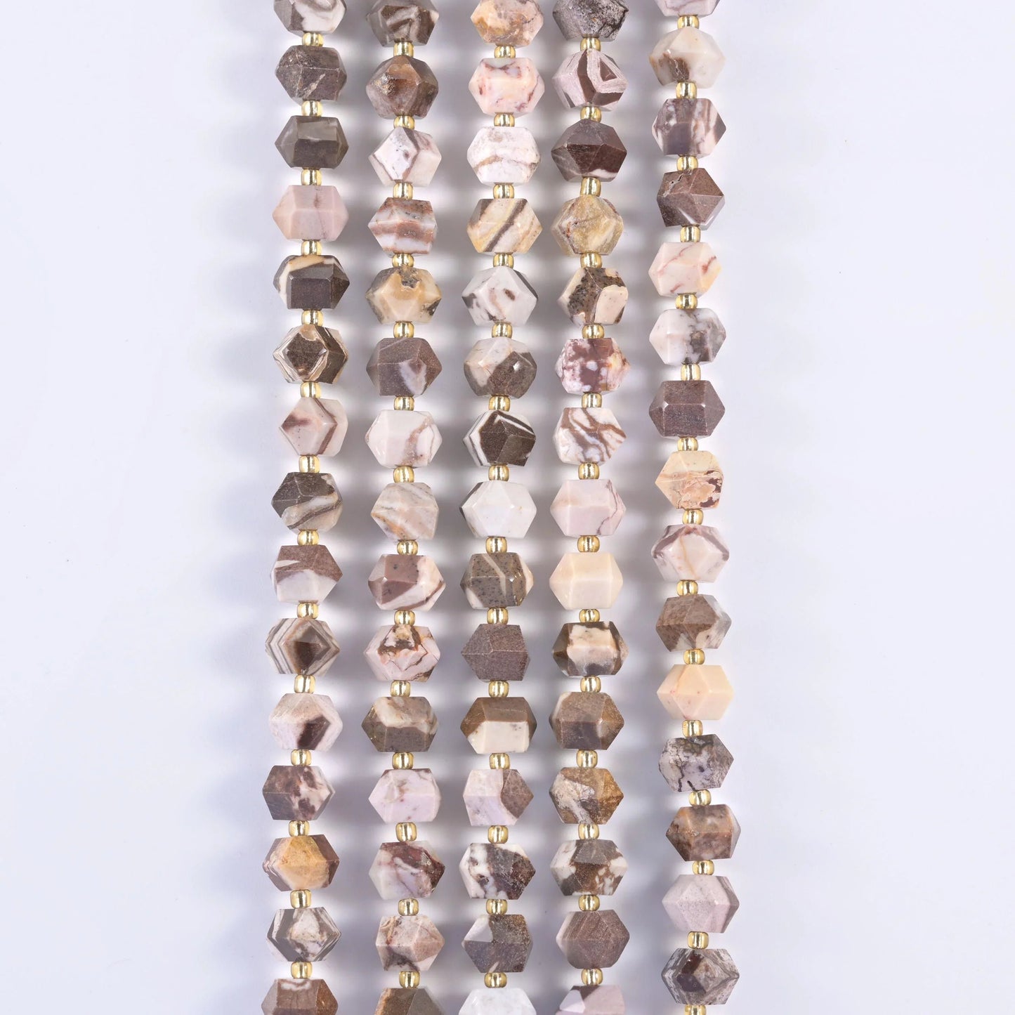Natural Australia Zebra Jasper faceted diamond rhombus beads for jewelry making