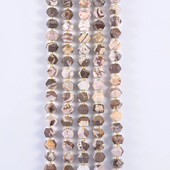 Natural Australia Zebra Jasper faceted diamond rhombus beads for jewelry making