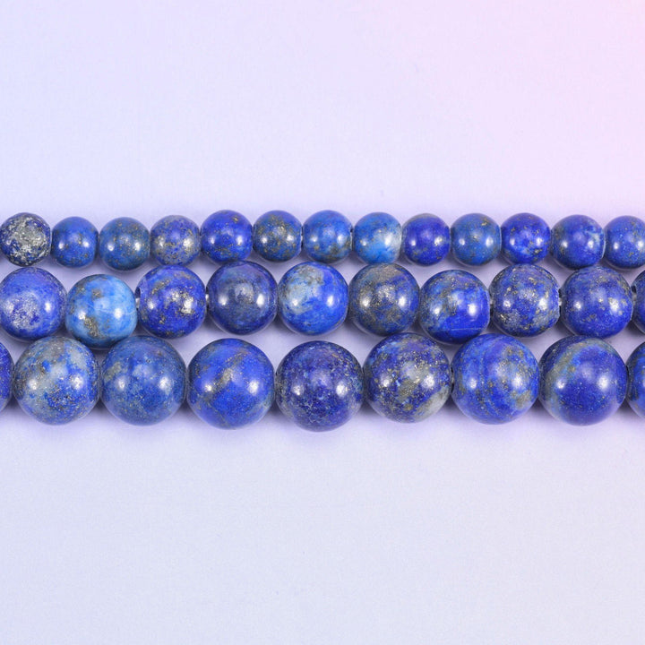Lapis Lazuli beads, smooth round, 6mm, 8mm and 10mm