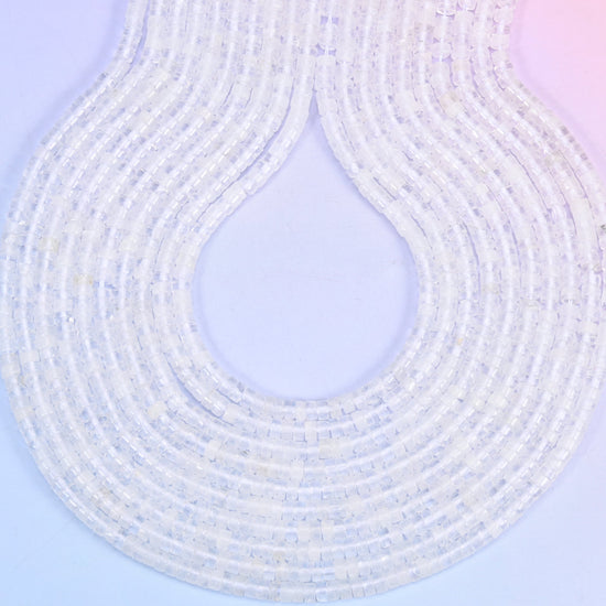 Clear Quartz Smooth Heishi Disc Beads: Jewelry Making Supply, 15.5 Inch Strand